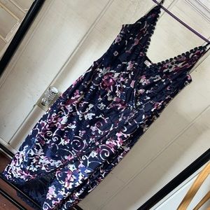 Faux Velvet Romper Dress